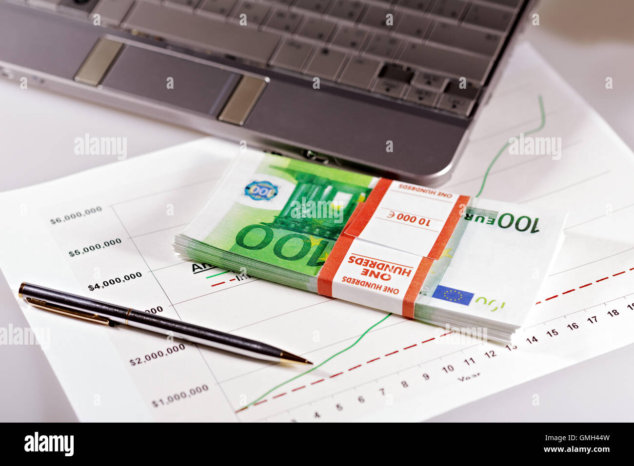 Graphs, charts, business table. Stock Photo