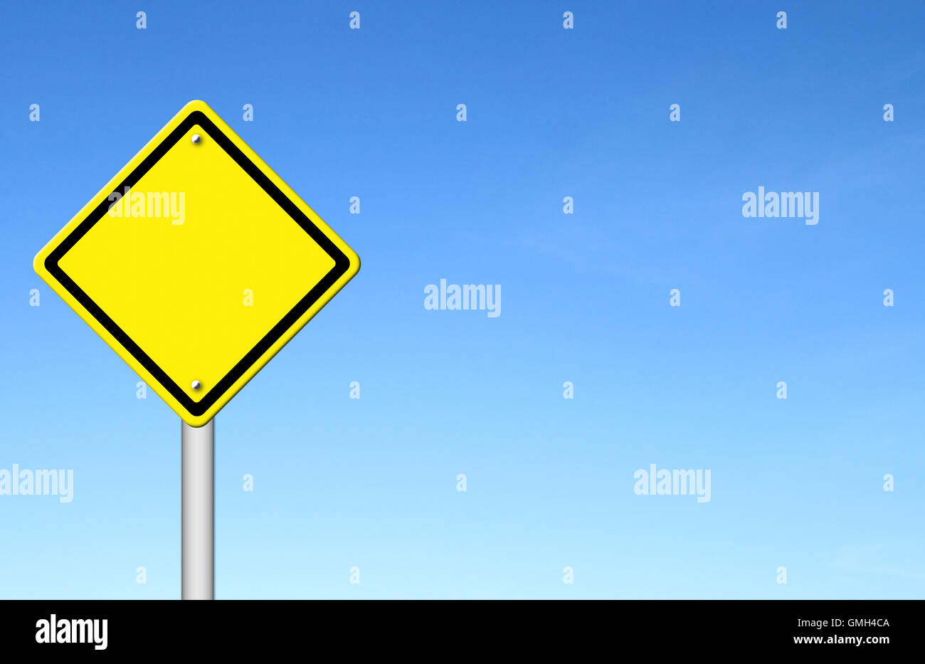 blank-yellow-traffic-sign-with-blue-sky-stock-photo-alamy