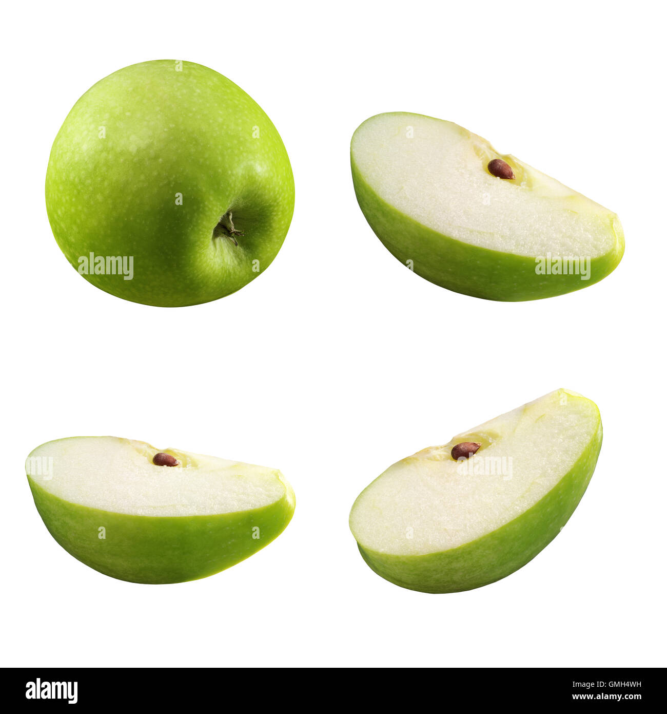 Pieces of apple Stock Photo