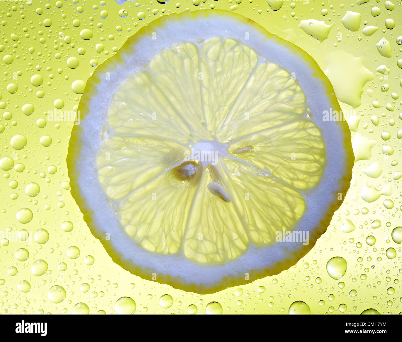 Slice of lemon Stock Photo