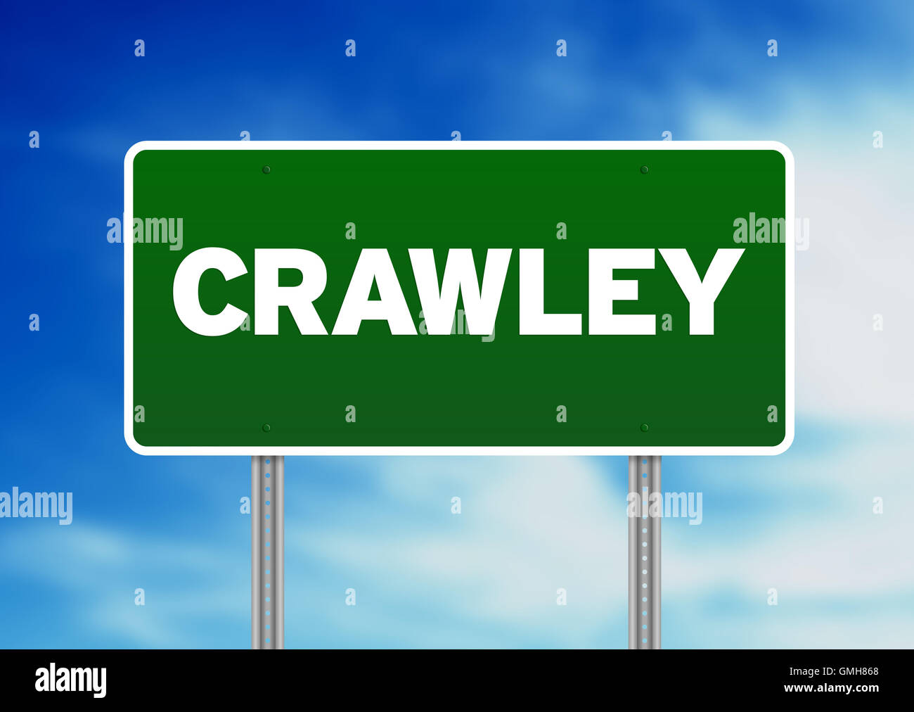 Green Road Sign Crawley, England Stock Photo Alamy