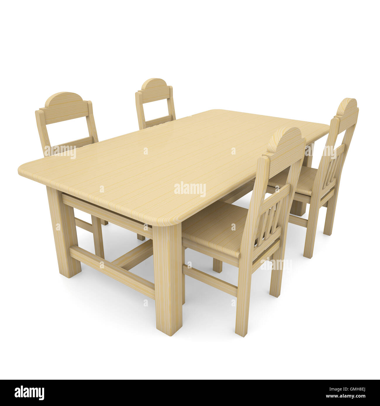 Wooden table and chairs Stock Photo Alamy