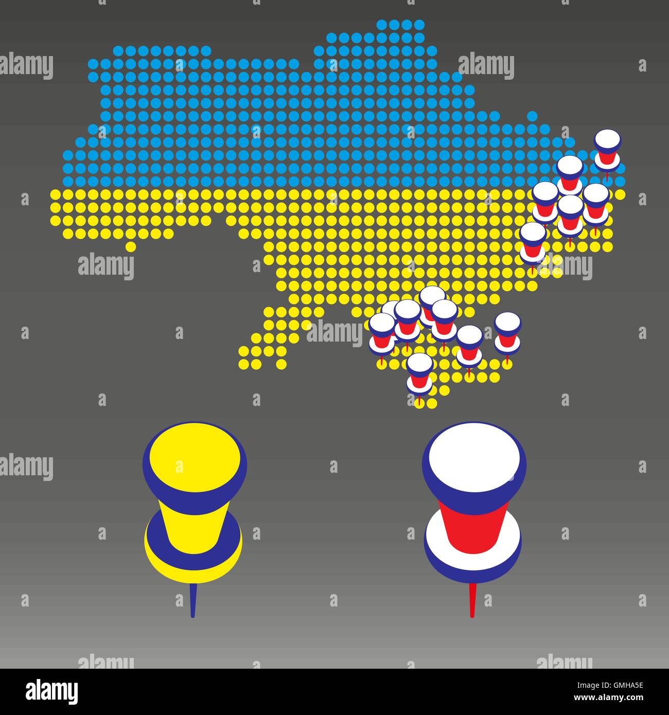 Infographics war in Ukraine, vector illustration. Stock Vector