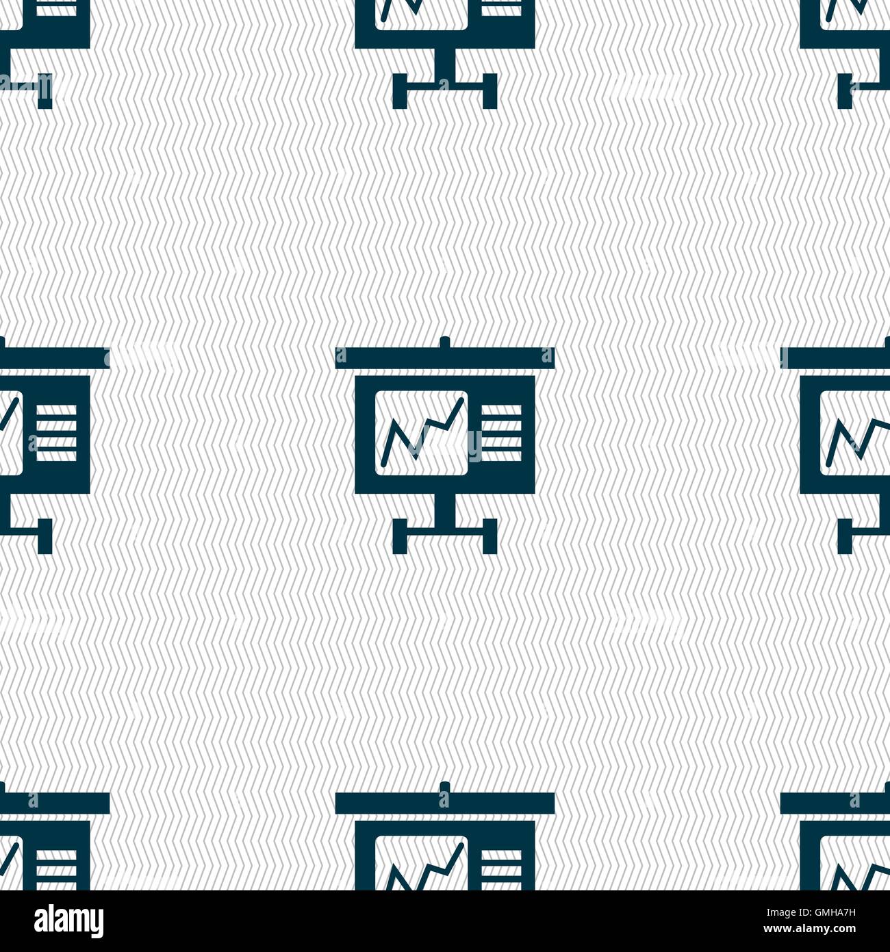 Graph icon sign. Seamless abstract background with geometric shapes ...