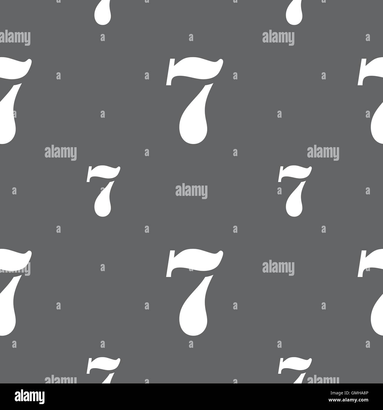 number seven icon sign. Seamless pattern on a gray background. Vector ...