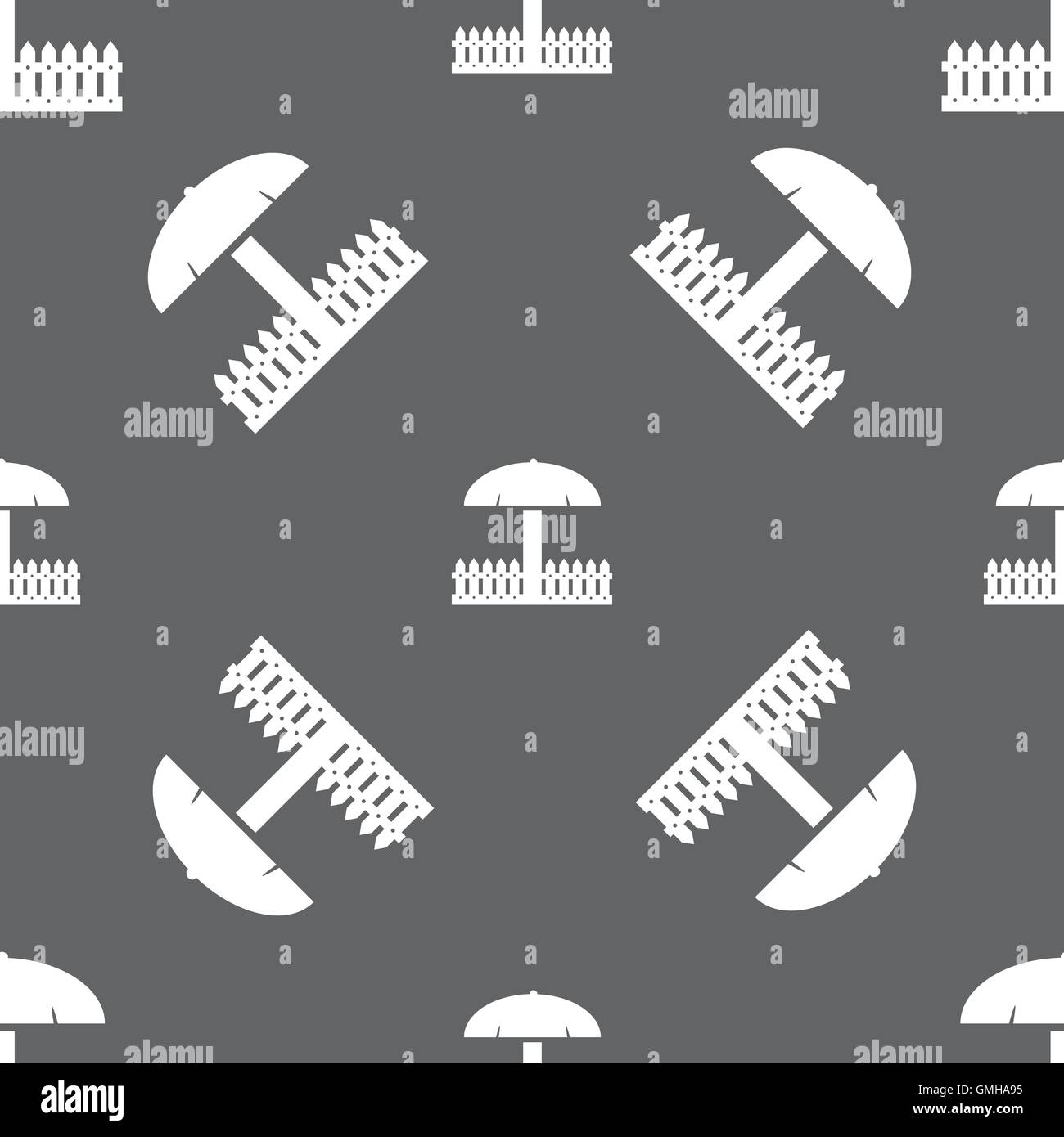 Sandbox icon sign. Seamless pattern on a gray background. Vector Stock ...