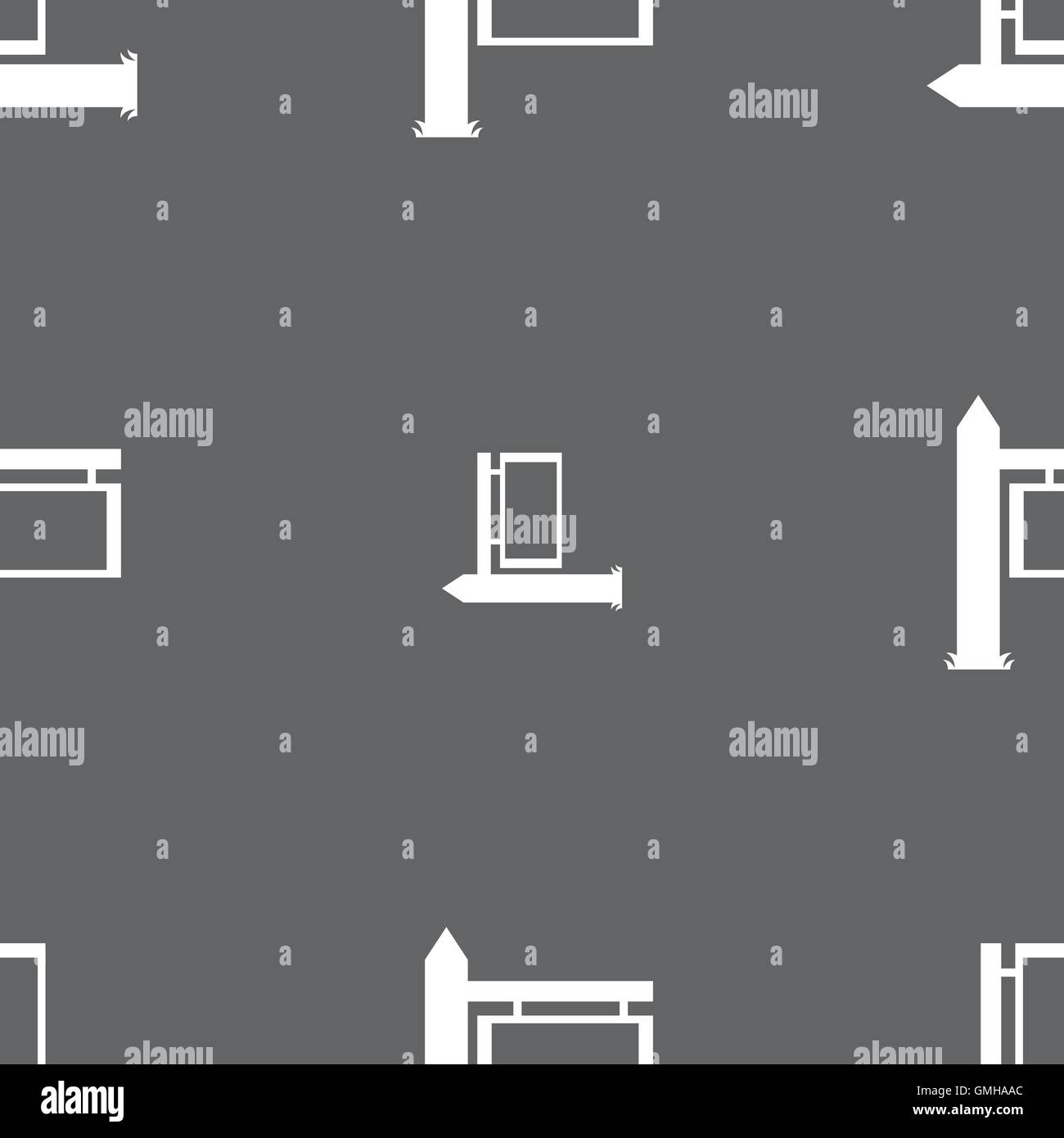 Information Road Sign icon sign. Seamless pattern on a gray background ...