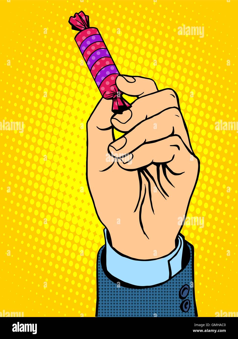 Candy in hand Stock Vector