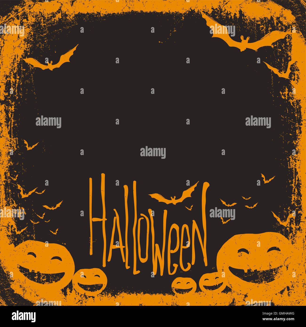 Halloween themed background with space for text Stock Vector Image ...