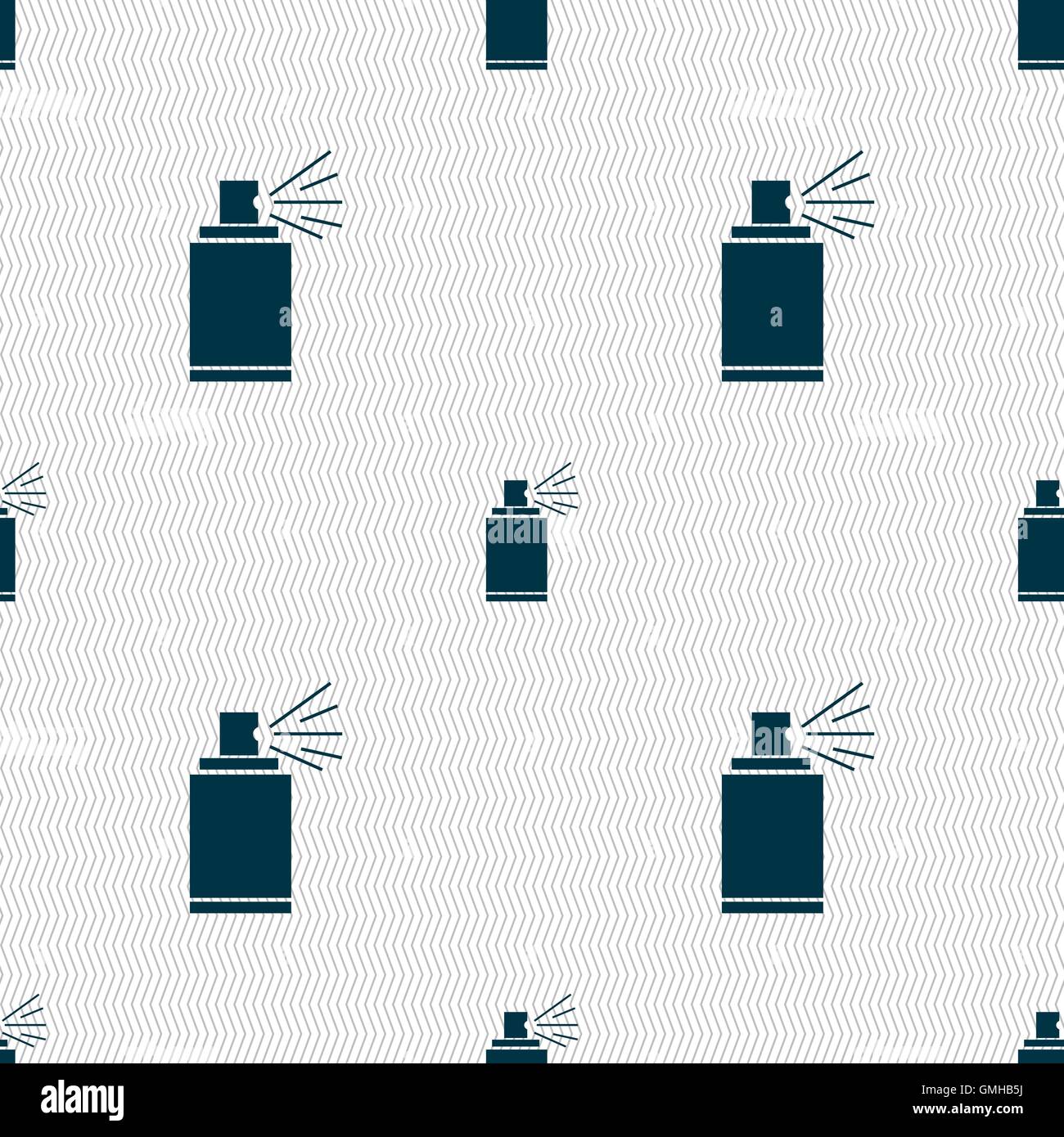 Graffiti spray can sign icon. Aerosol paint symbol. Seamless abstract