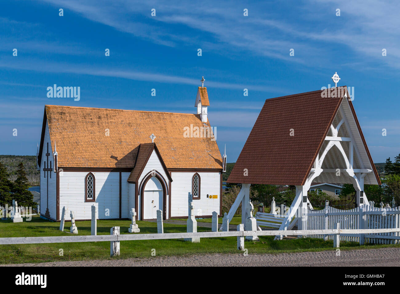 A cemetery and Mortuary Chapel in Bonavista, Newfoundland and Labrador