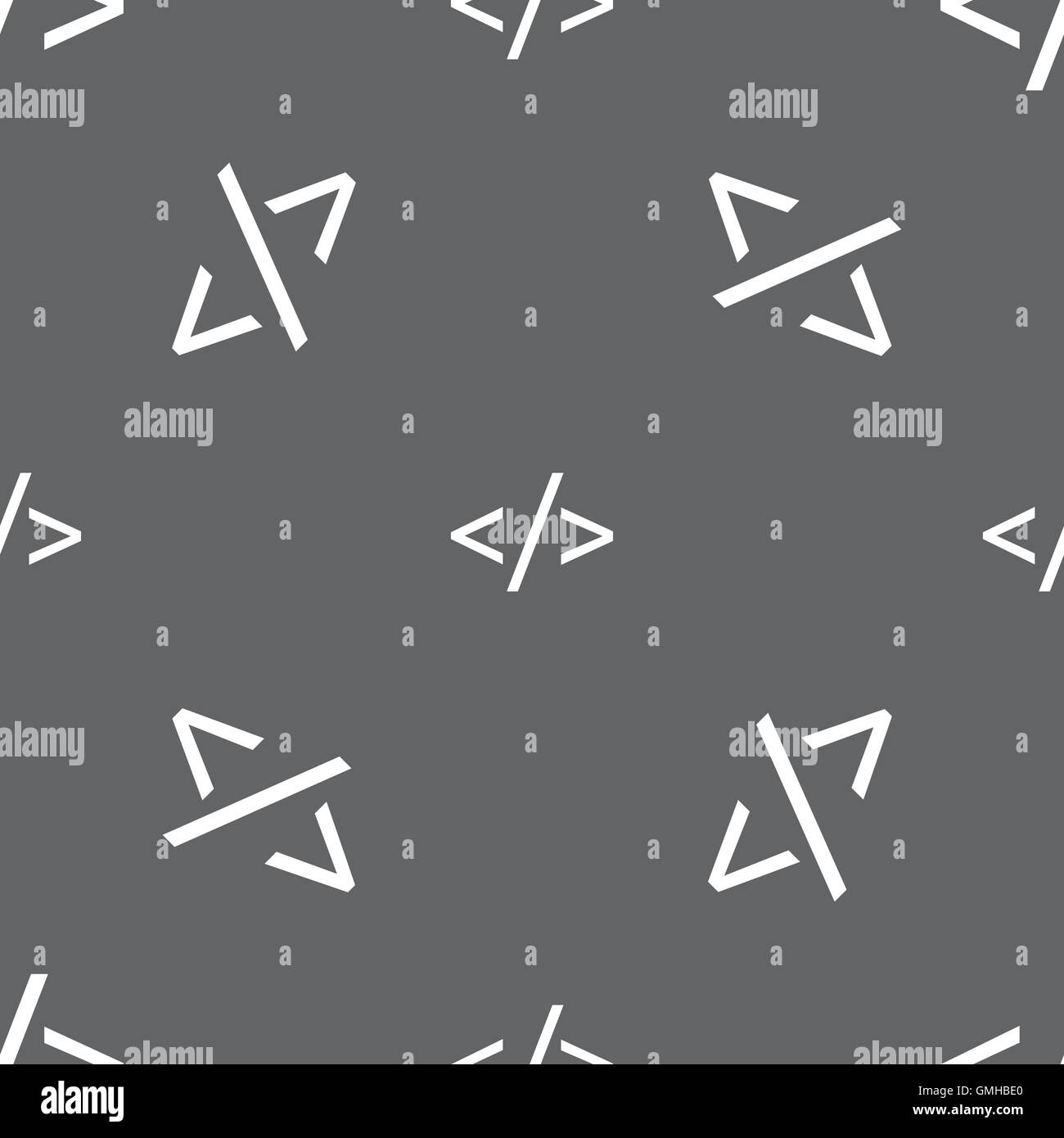 Code sign icon. Programming language symbol. Seamless pattern on a gray ...