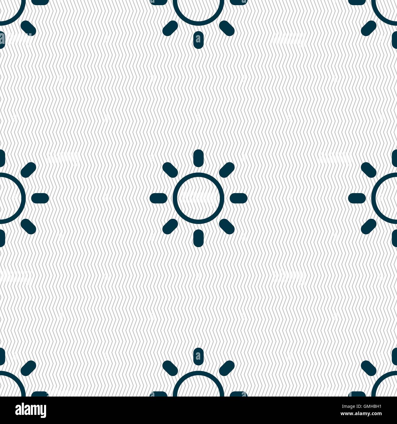 Brightness icon sign. Seamless abstract background with geometric ...