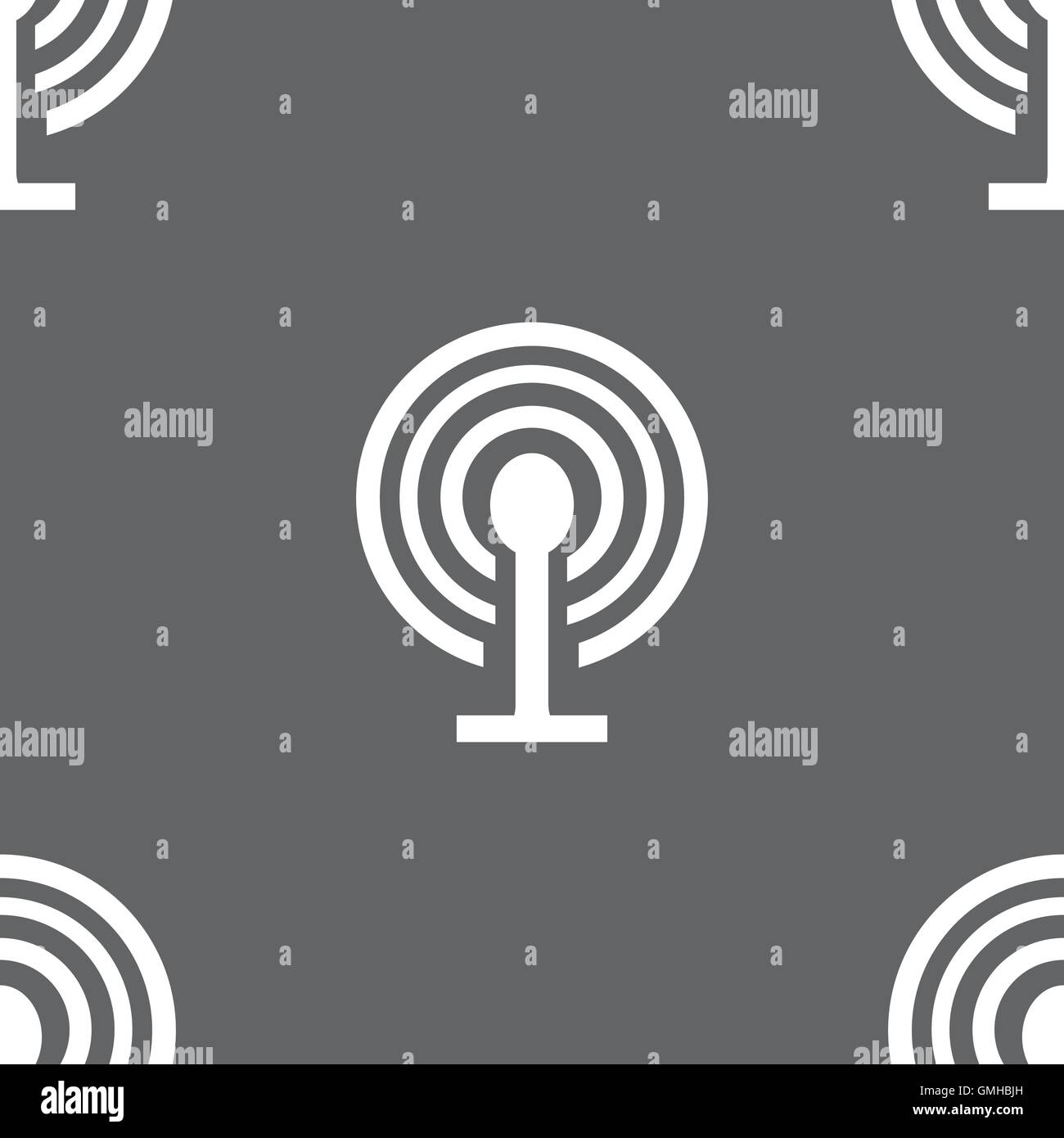 Wifi sign. Wi-fi symbol. Wireless Network icon zone. Seamless pattern ...