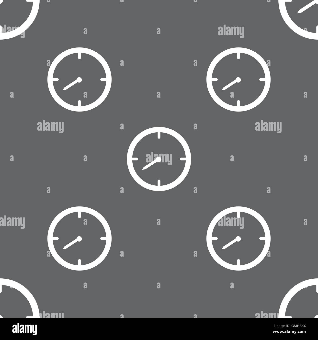Timer sign icon. Stopwatch symbol. Seamless pattern on a gray ...