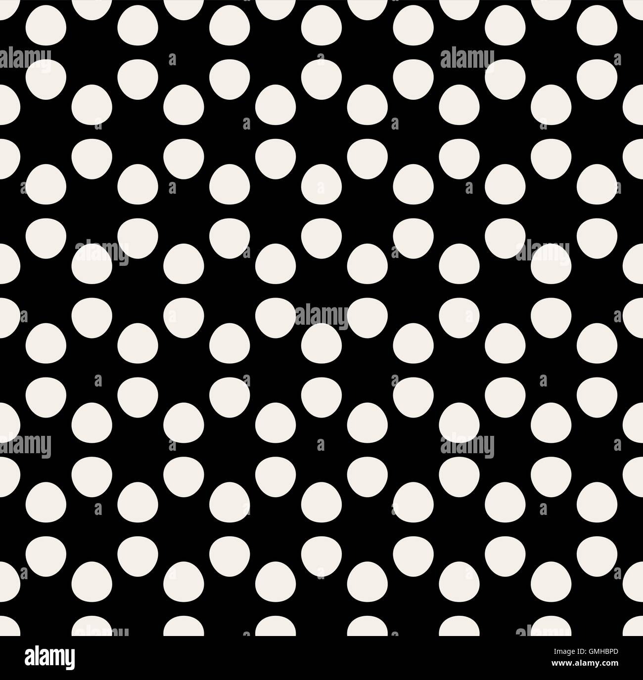 Vector Seamless Hexagonal Circle Rounded Pattern Stock Vector