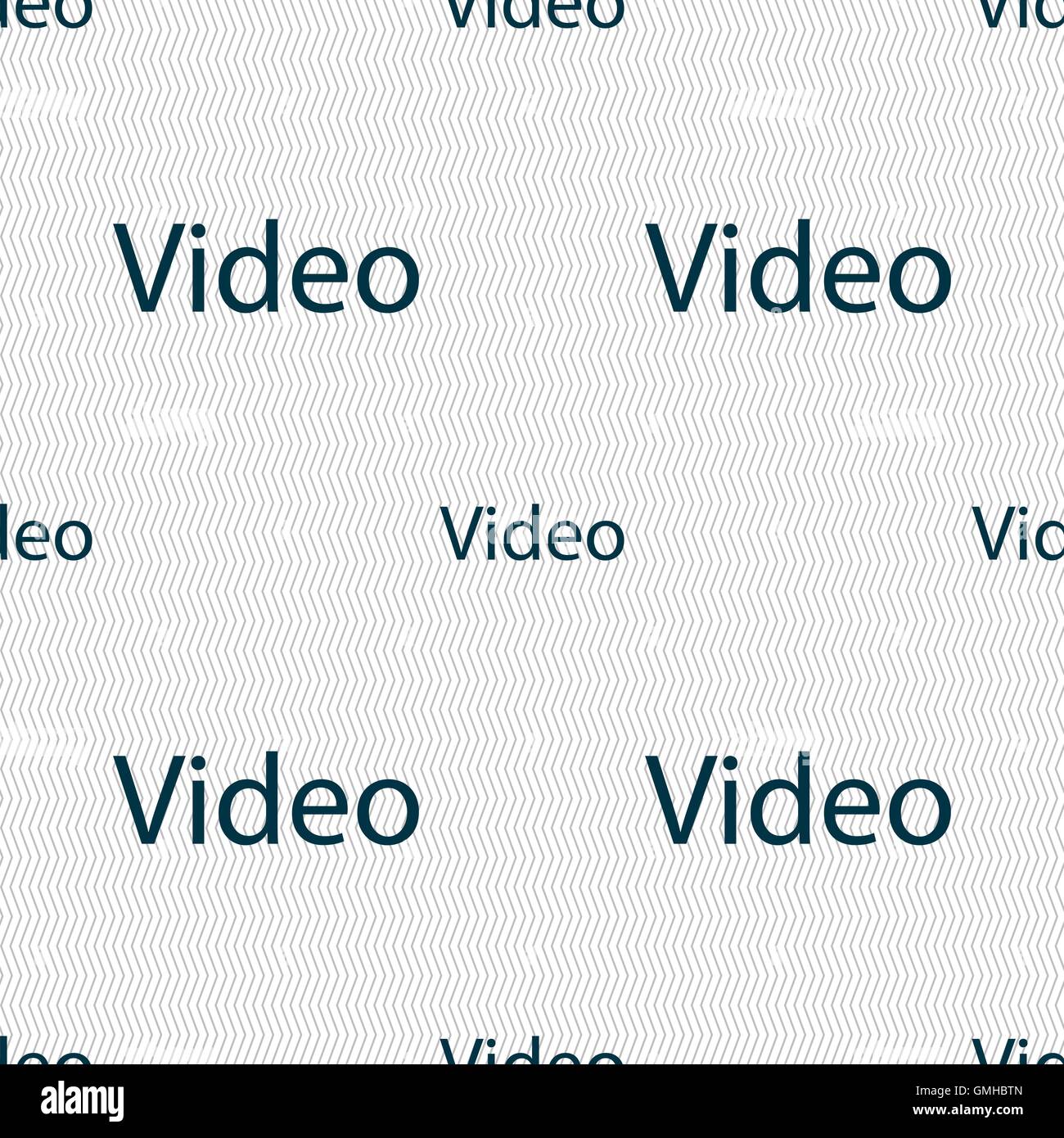 Play video sign icon. Player navigation symbol. Seamless abstract ...