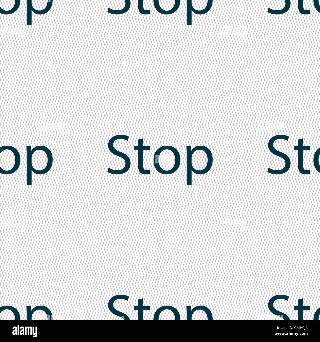 Traffic stop sign icon. Caution symbol. Seamless abstract background ...