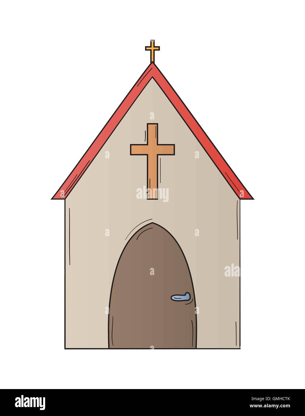 sketch of the church Stock Vector