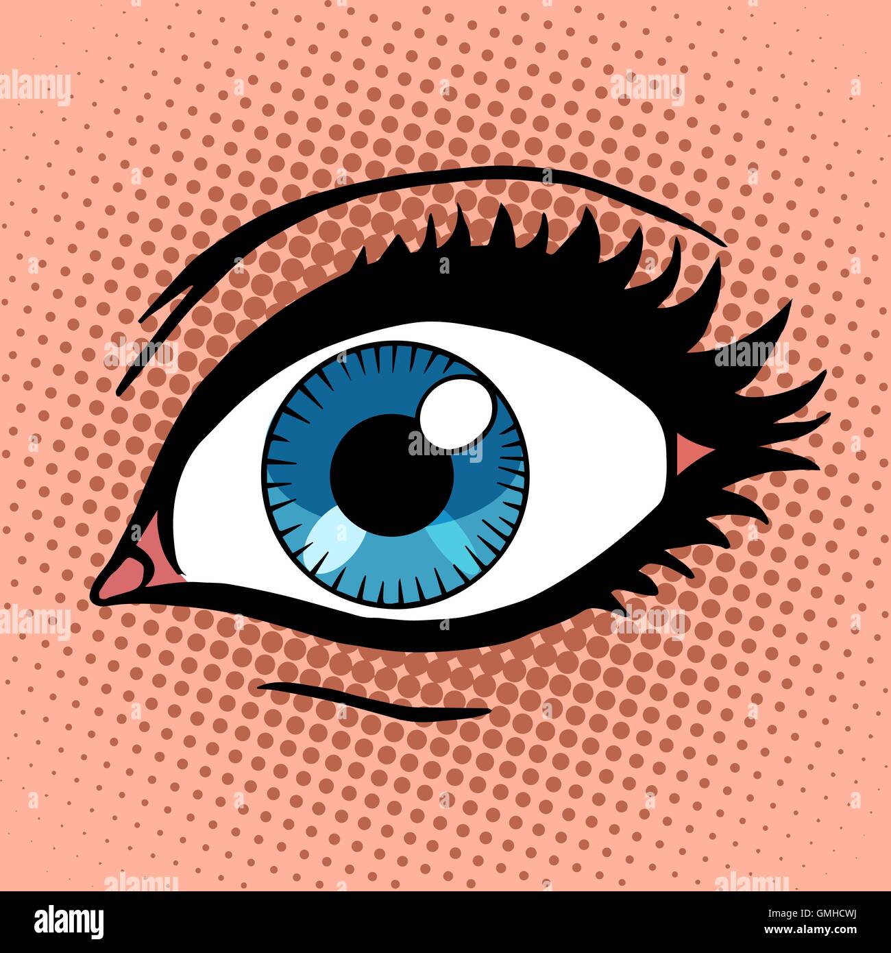 Beautiful female eye with make-up Stock Vector