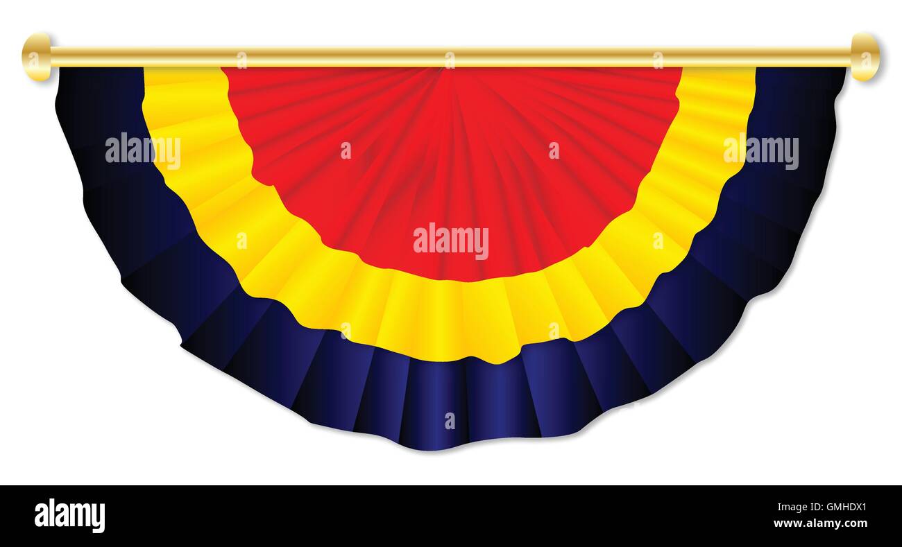 Black Yellow Red Bunting Stock Vector