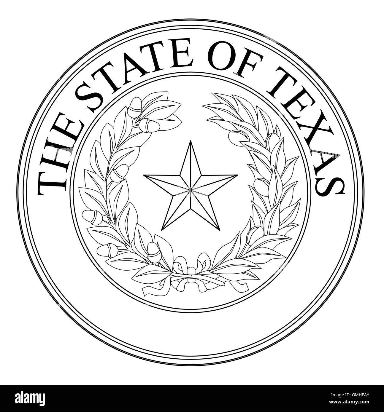 The State Of Texas Seal Stock Vector