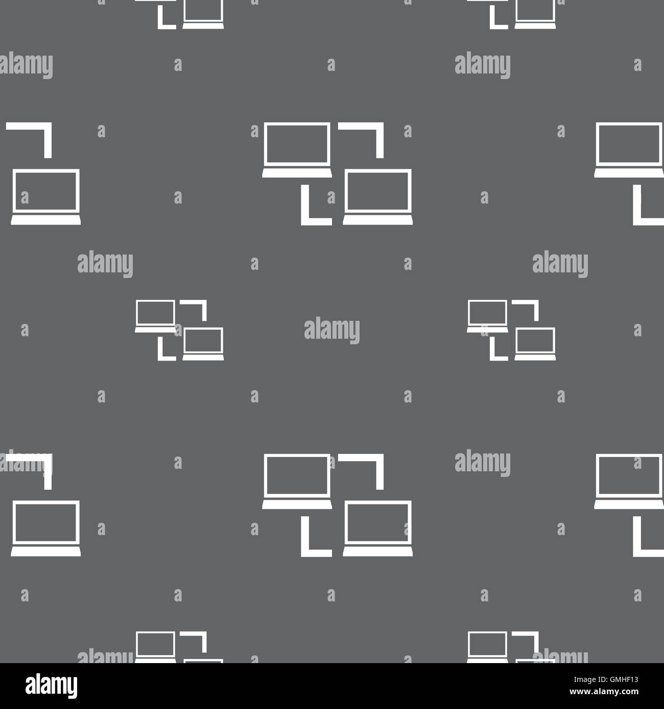 Synchronization sign icon. Notebooks sync symbol. Data exchange ...