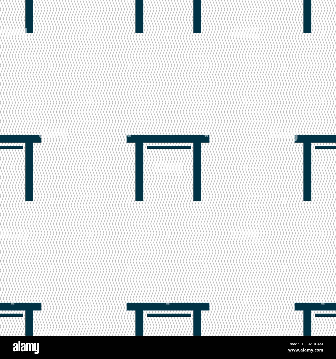 stool seat icon sign. Seamless abstract background with geometric ...