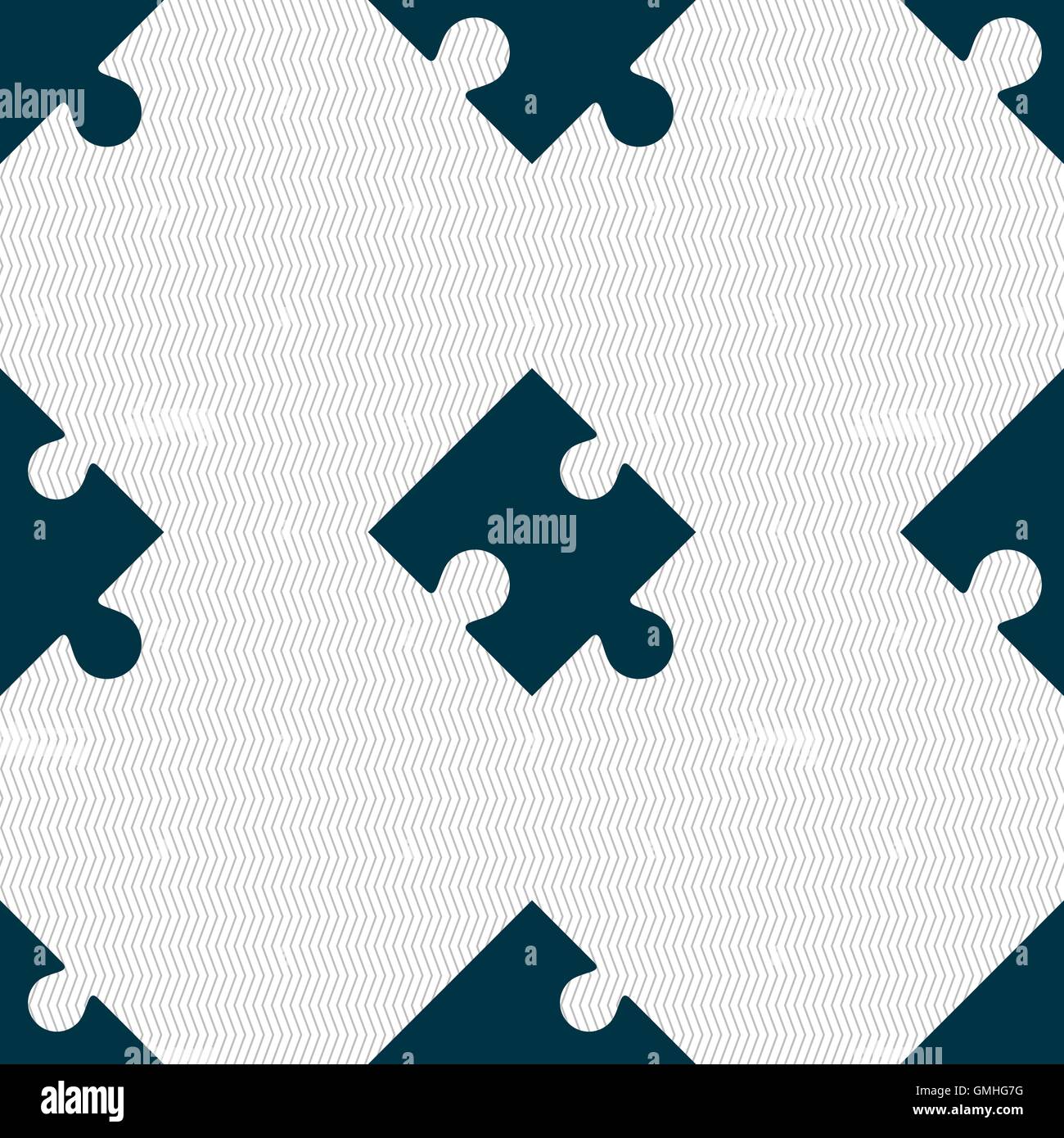 Puzzle piece icon sign. Seamless abstract background with geometric ...