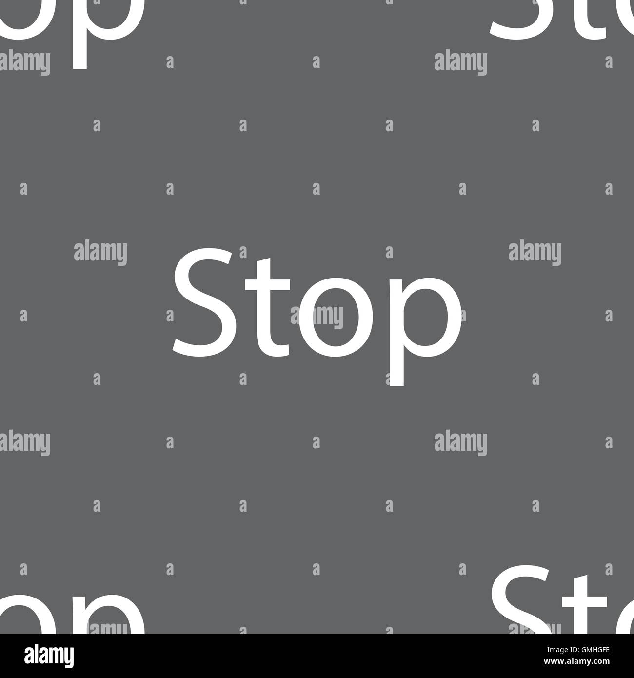 Traffic stop sign icon. Caution symbol. Seamless pattern on a gray ...