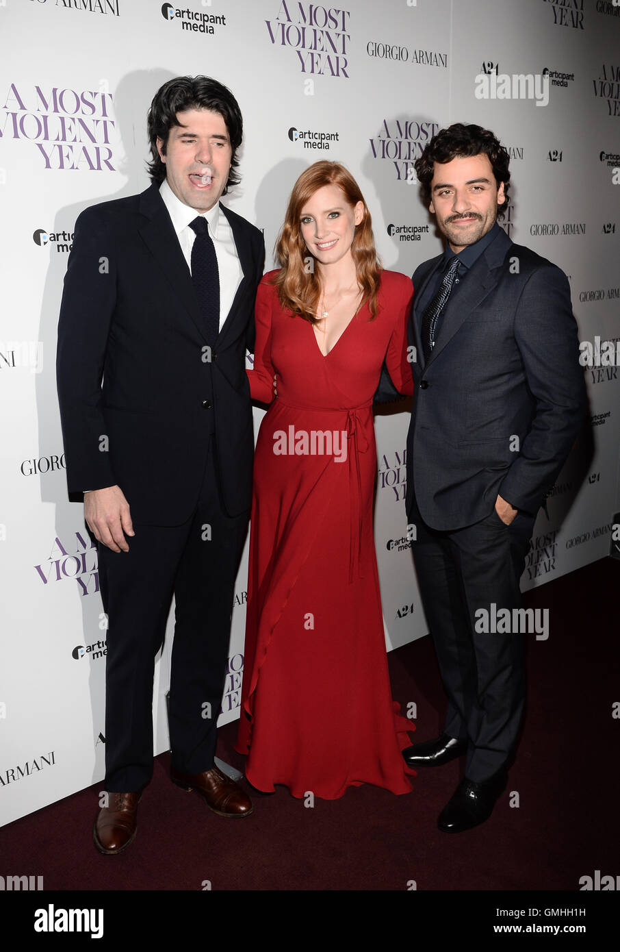 NEW YORK, NY -DECEMBER 07: J. C. Chandor,Jessica Chasten,Oscar Isaac