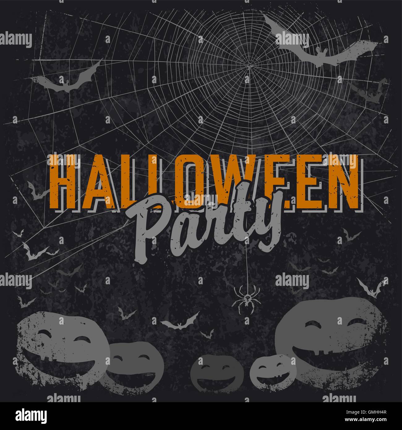 Halloween themed party flyer Stock Vector