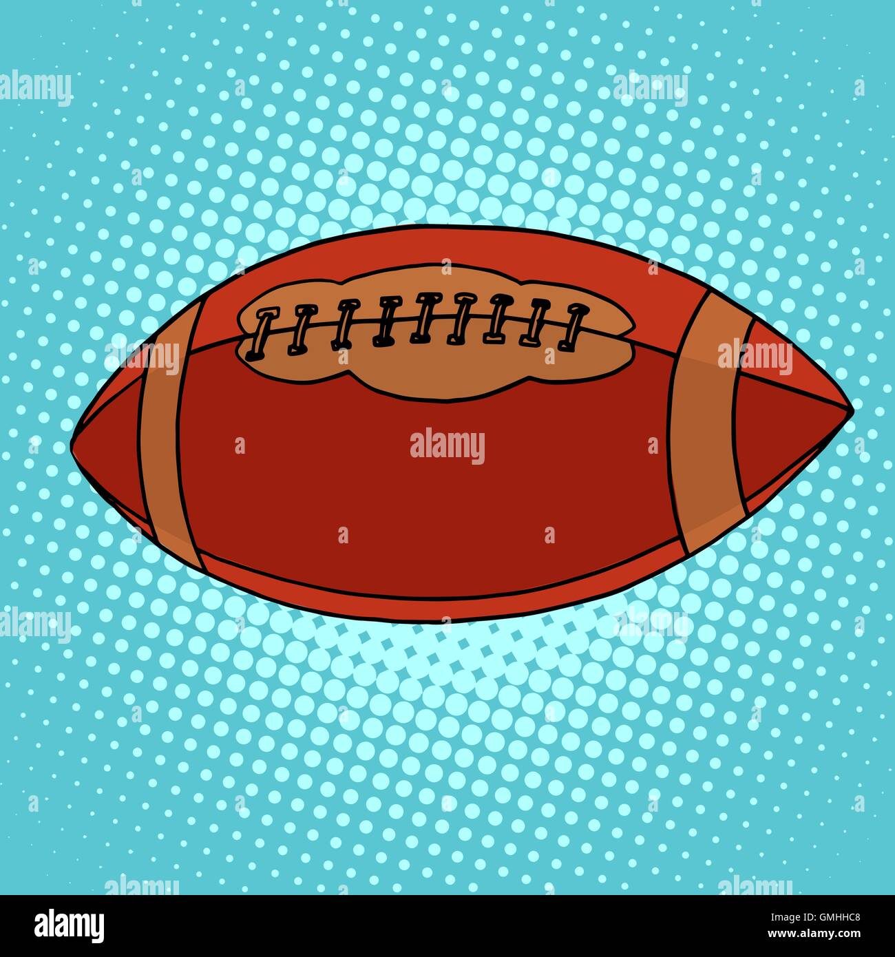 Ball for Rugby or American football Stock Vector