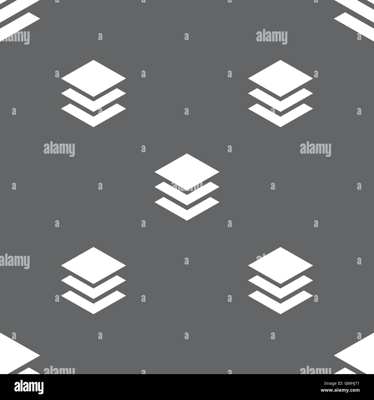 Layers icon sign. Seamless pattern on a gray background. Vector Stock ...