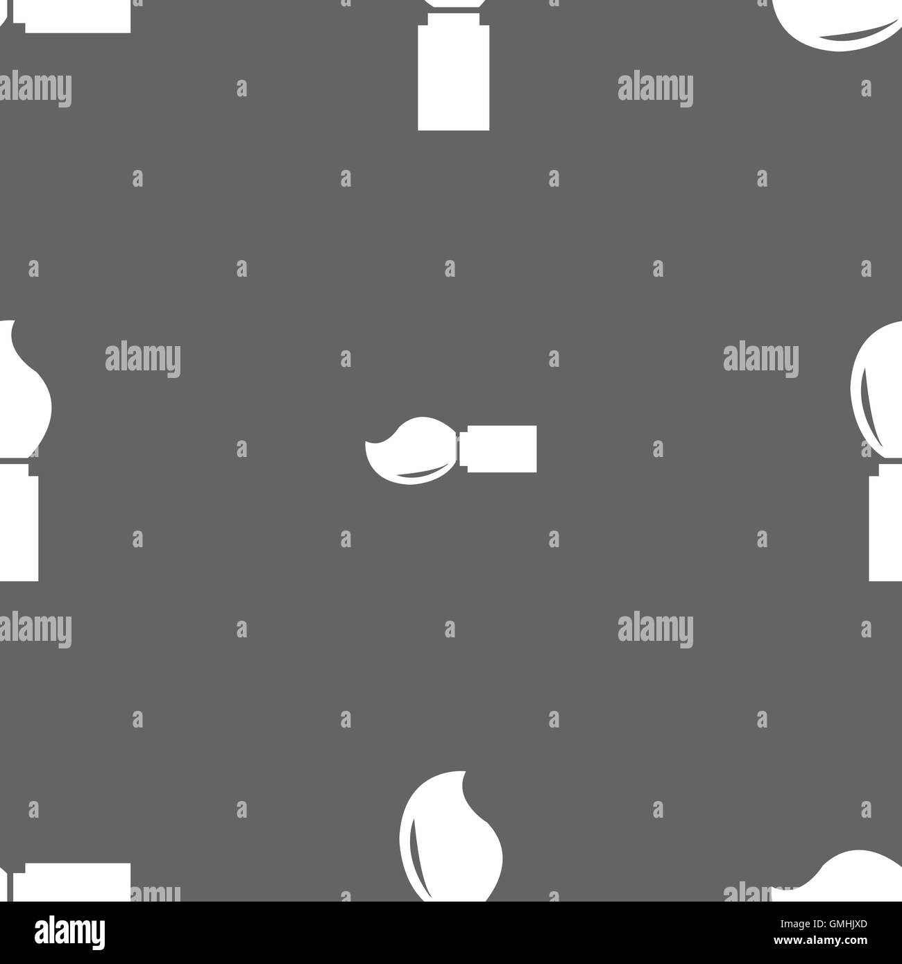 Paint brush sign icon. Artist symbol. Seamless pattern on a gray ...