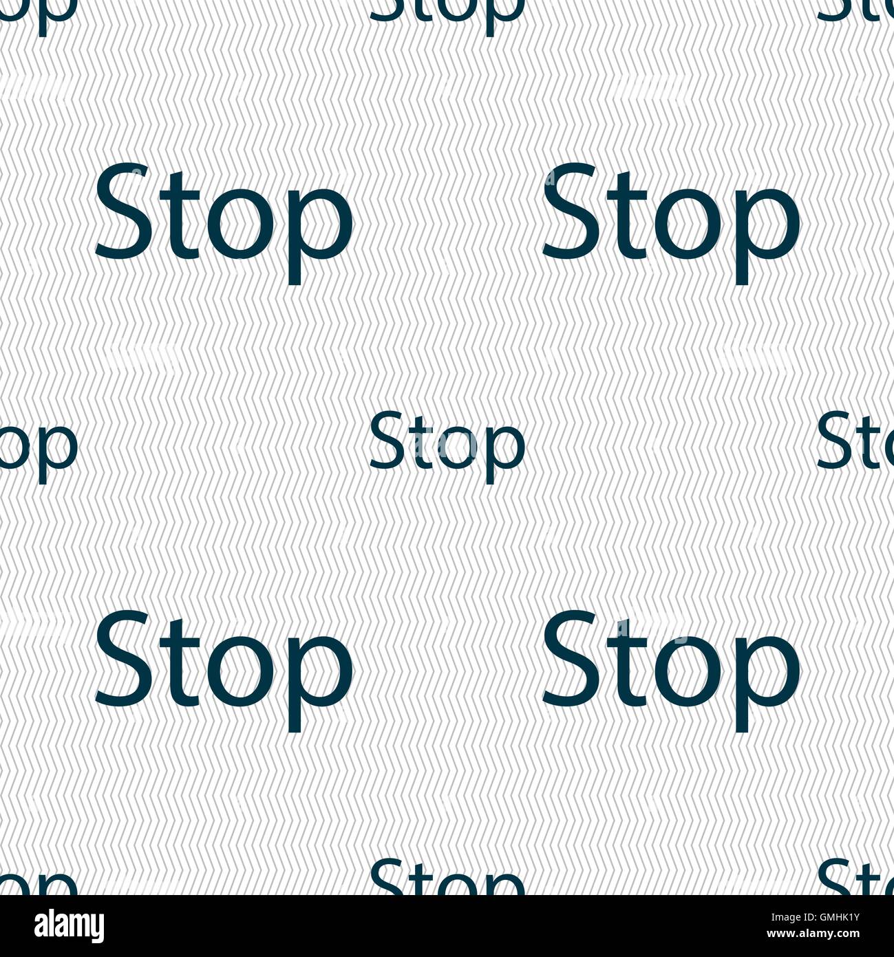 Traffic stop sign icon. Caution symbol. Seamless abstract background ...