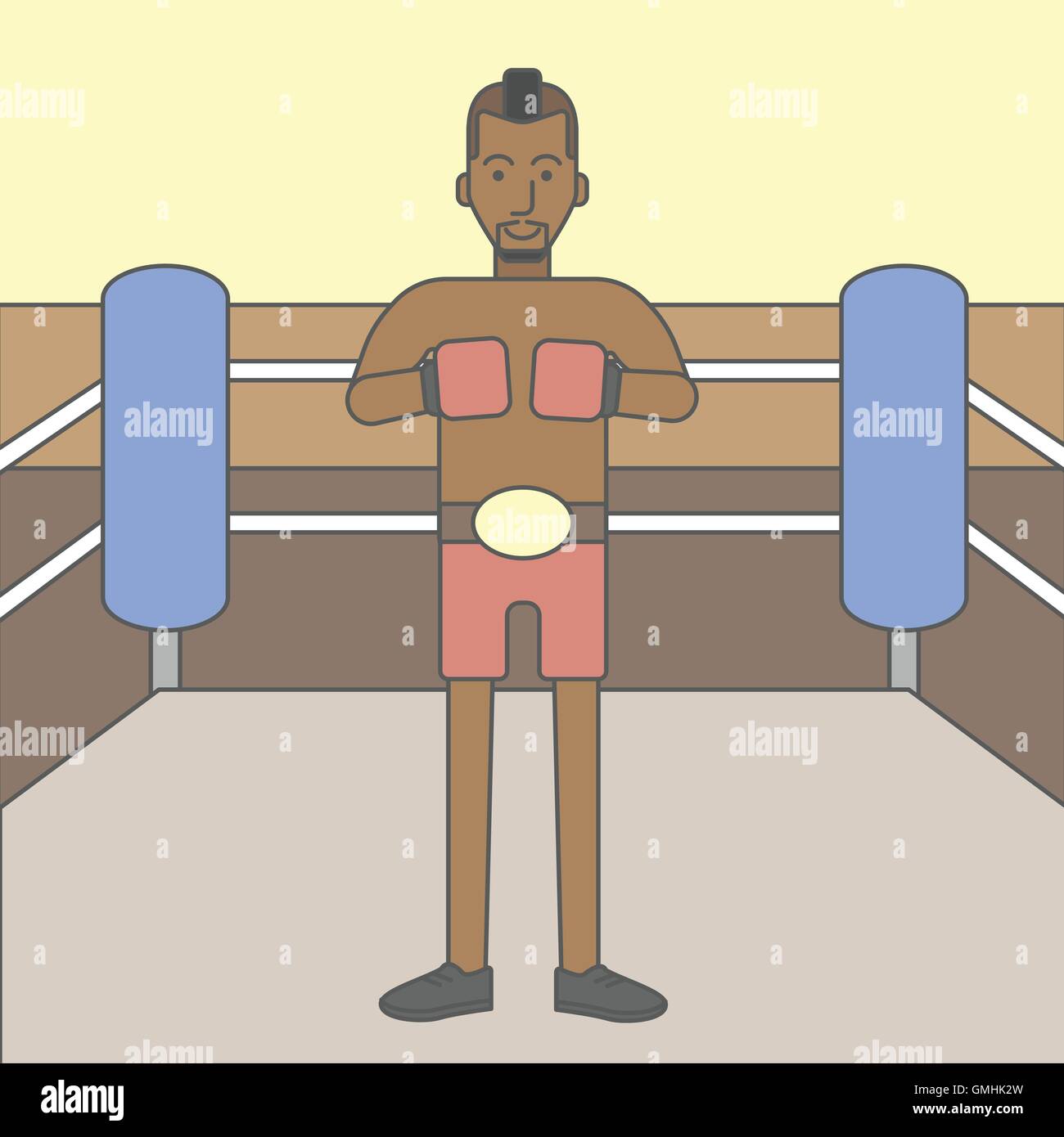 African american boxing champion Stock Vector Images - Alamy