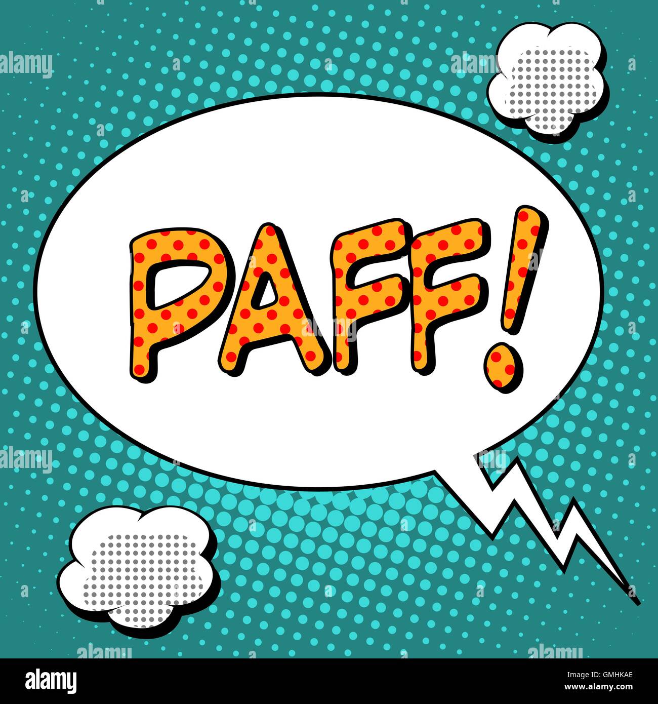 Paff the word comic style Stock Vector
