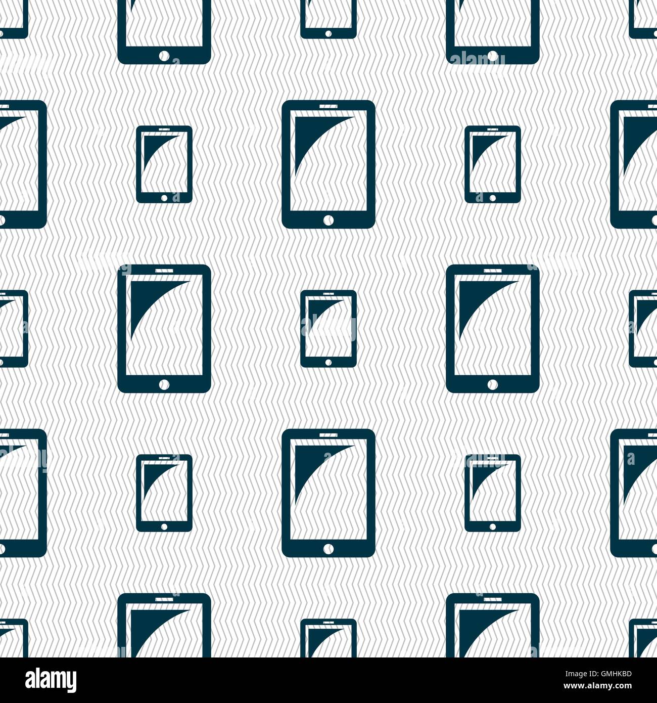 Tablet sign icon. smartphone button. Seamless abstract background with ...