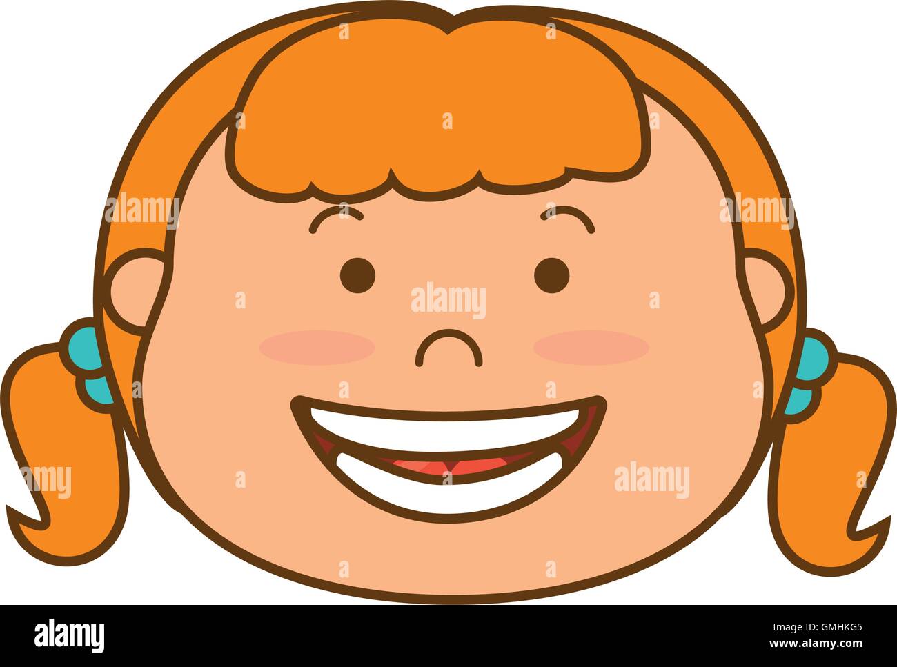 little girl smiling Stock Vector Image & Art - Alamy