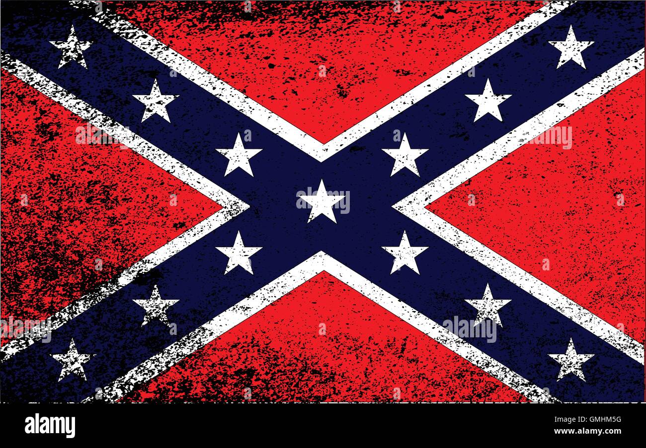 Grunge Confederate Flag Stock Vector Image & Art - Alamy