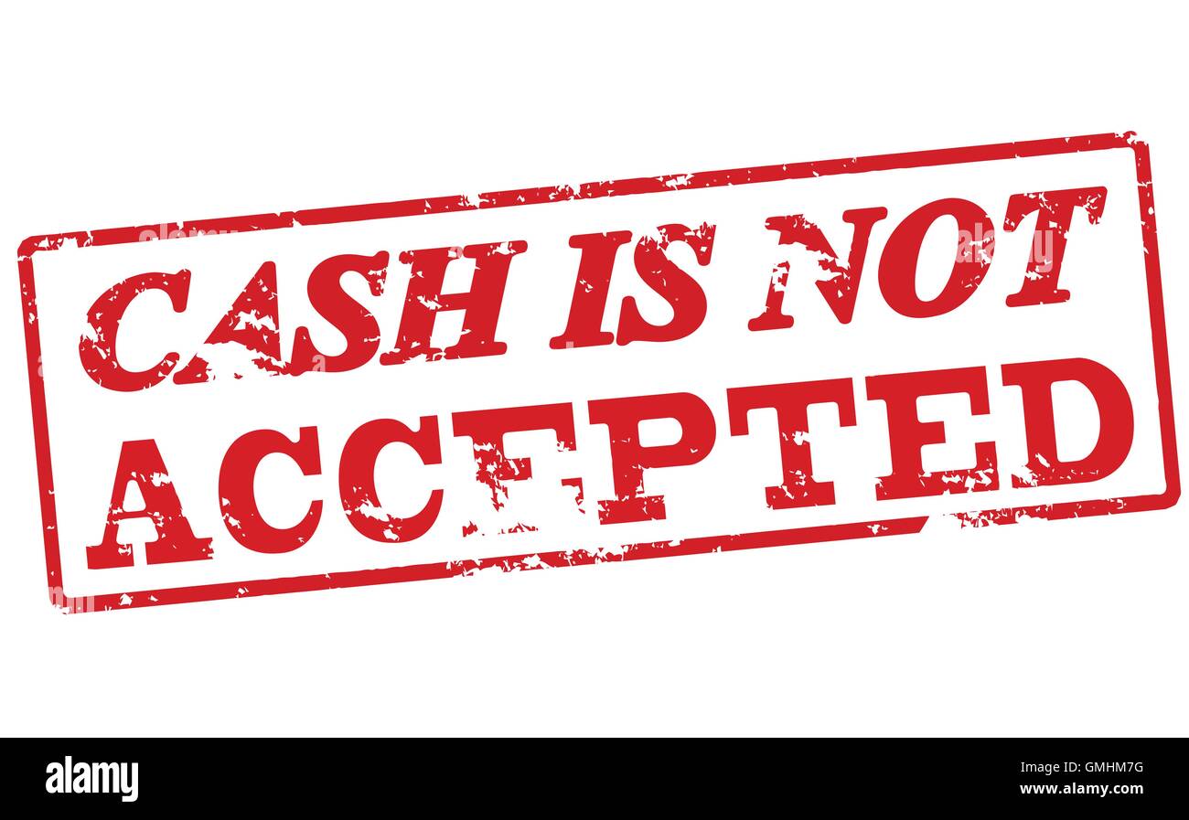 Cash is not accepted Stock Vector