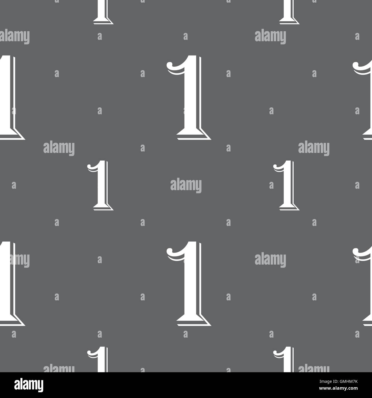 First place award sign. Winner symbol. Step one. Seamless pattern on a ...
