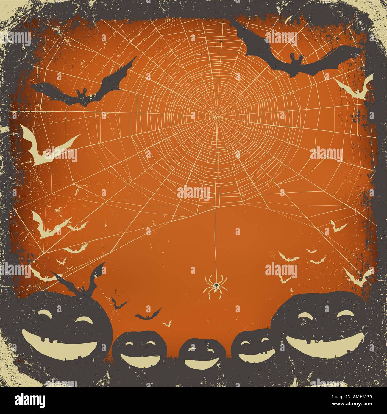 Halloween themed background with space for text Stock Vector Image ...