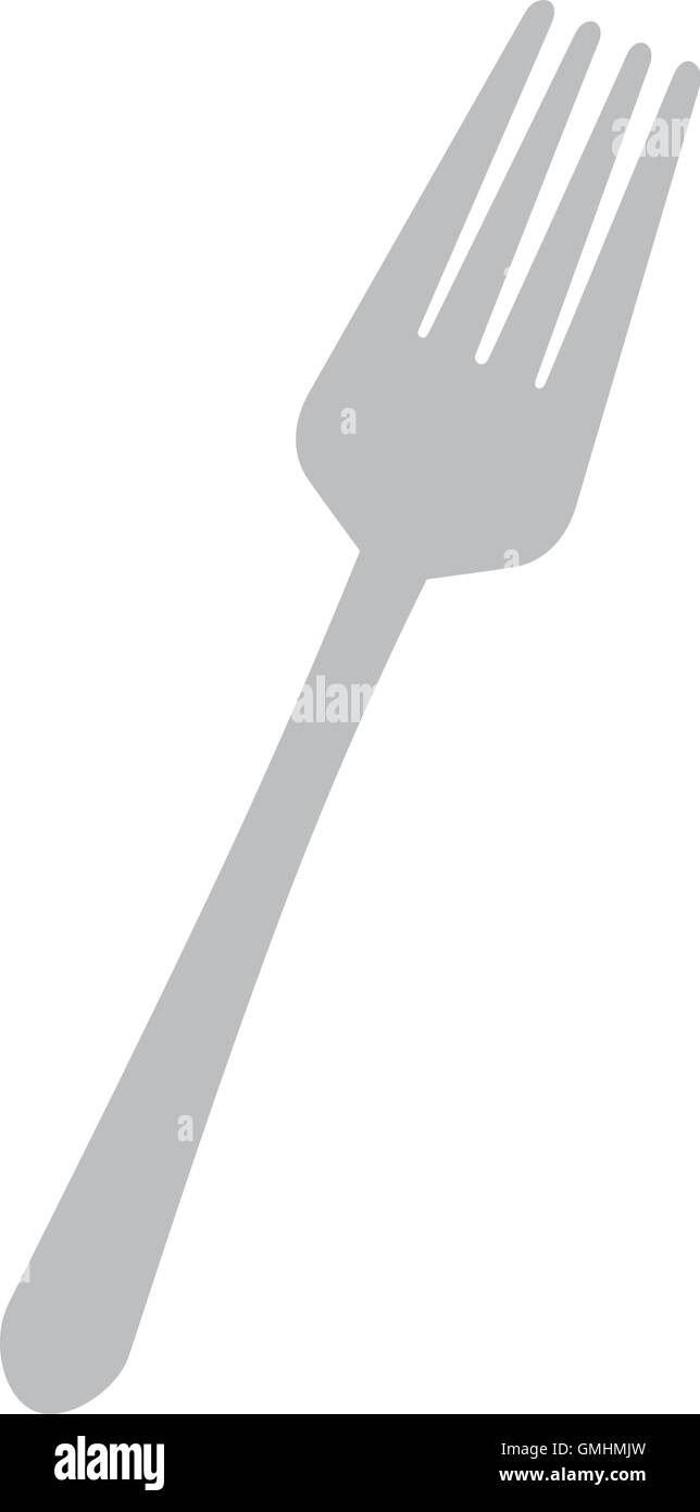 fork utensil silverware Stock Vector