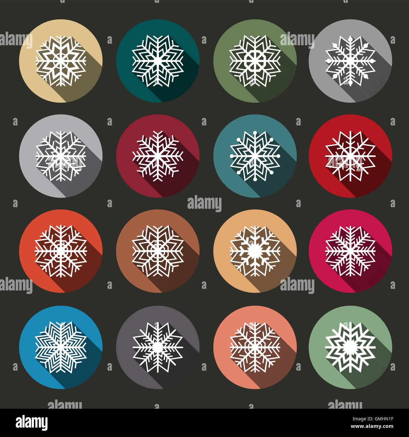 Icons of snowflakes, vector illustration Stock Vector Image & Art - Alamy