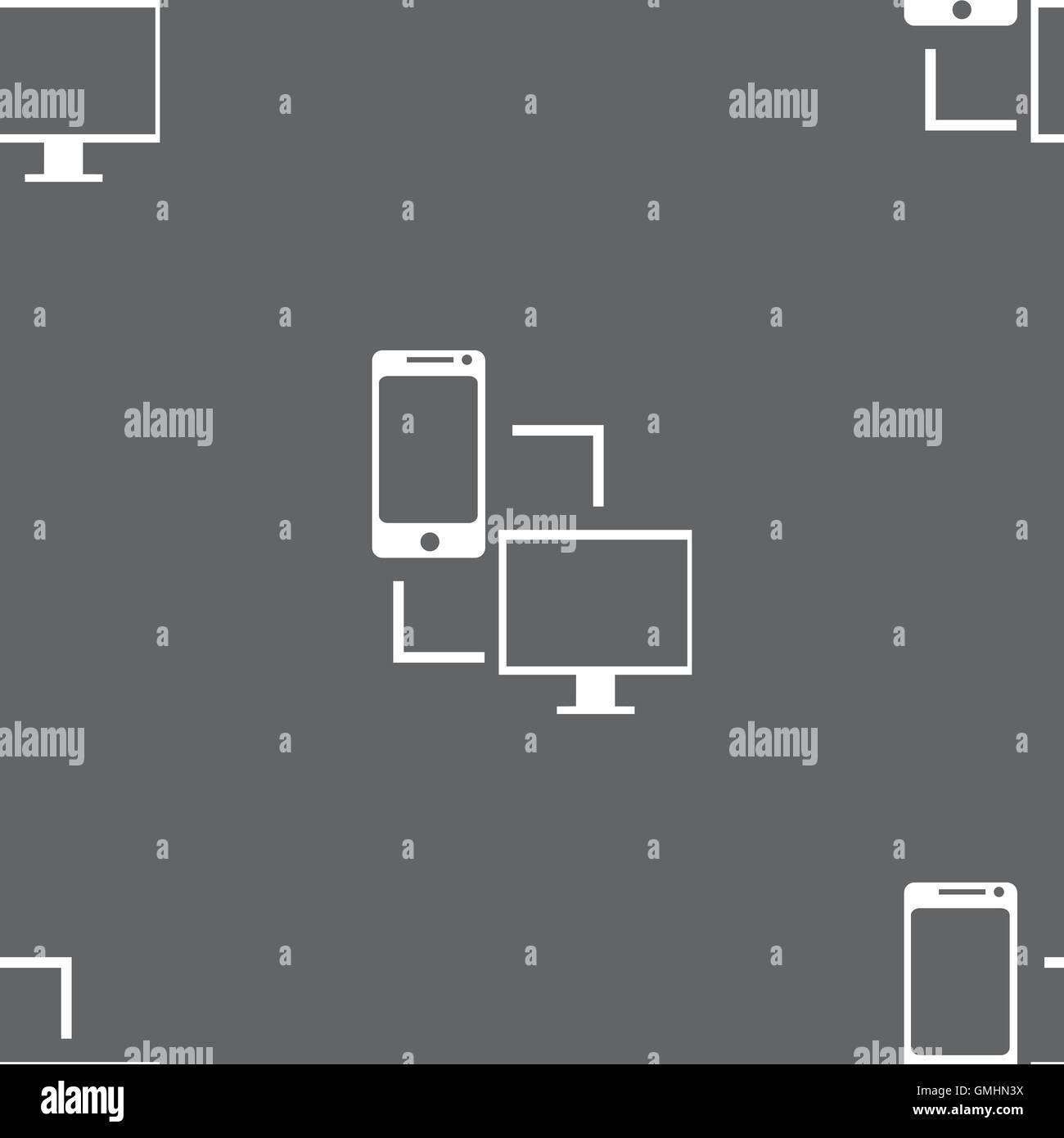 Synchronization sign icon. communicators sync symbol. Data exchange ...