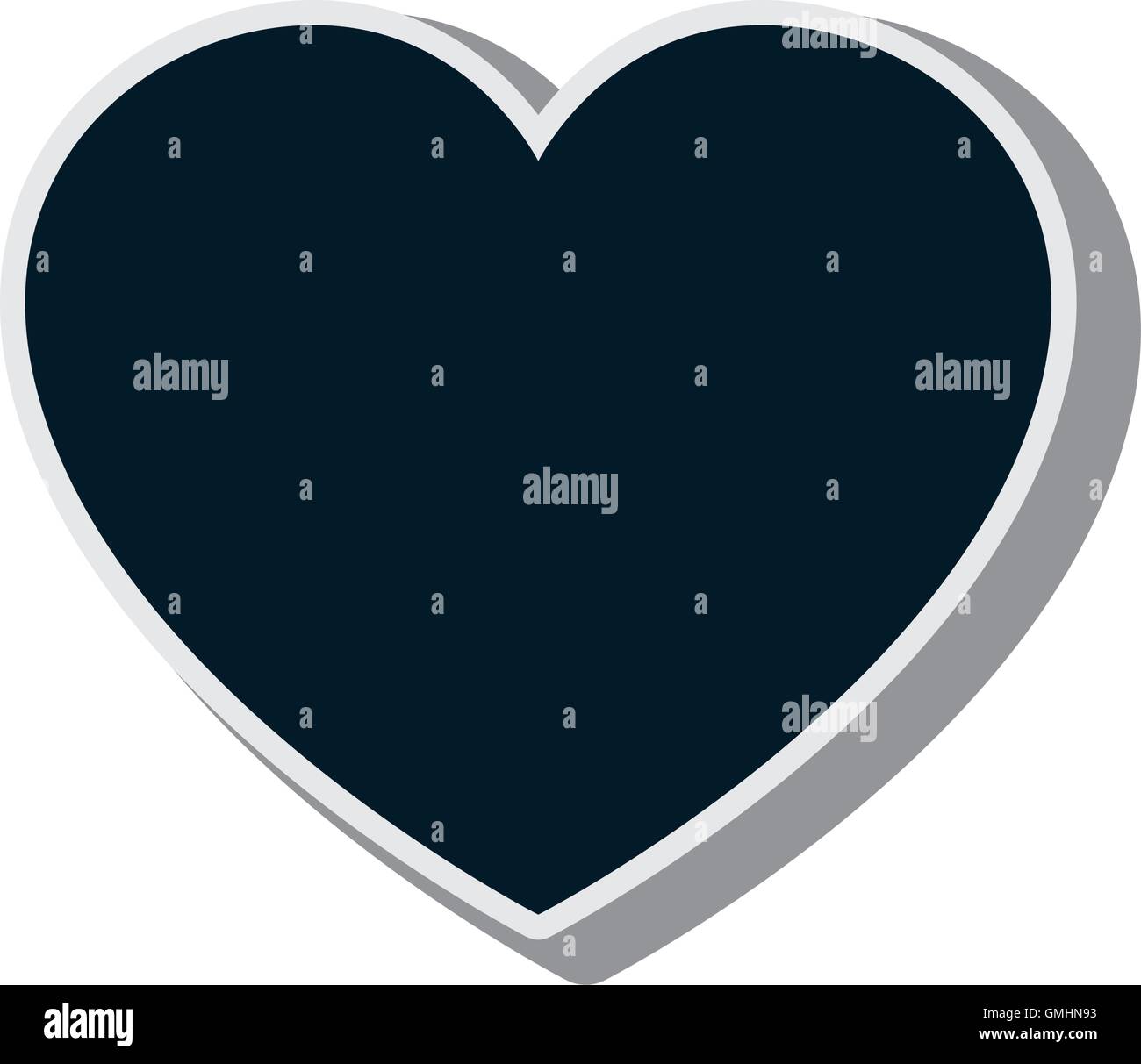 heart love silhouette Stock Vector Image & Art - Alamy