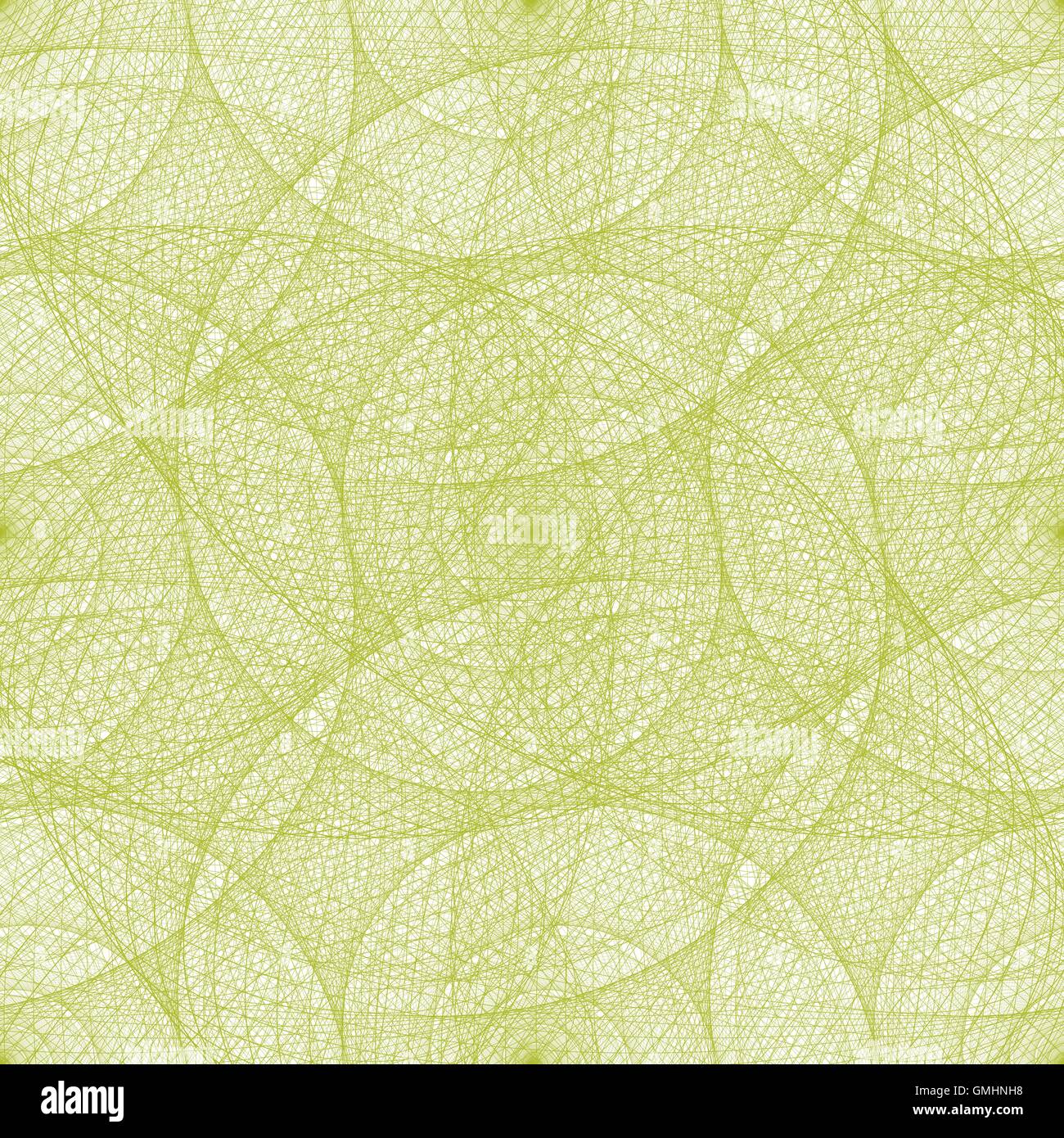 Lime color seamless wired swirl fractal pattern Stock Vector
