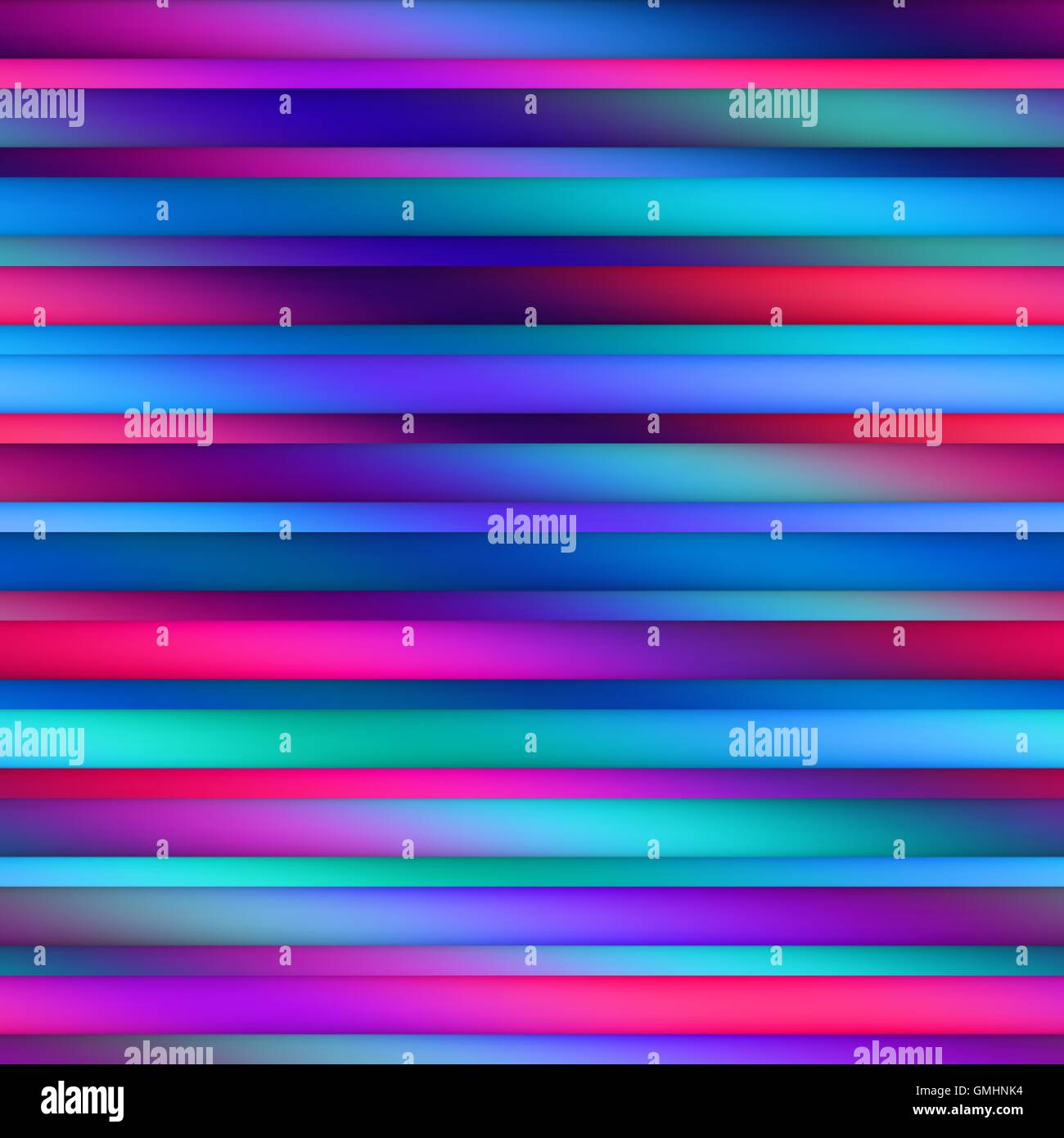 Vector Seamless Parallel Color Lines Gradient Mesh Pattern in Pink Blue and Purple Stock Vector